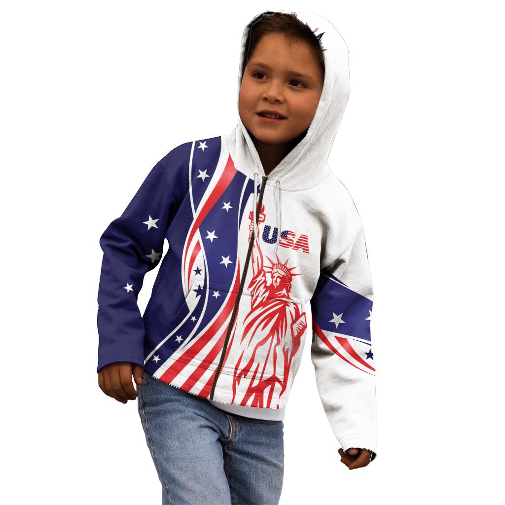 Fourth Of July USA Kid Hoodie American Dream - Statue Of Liberty