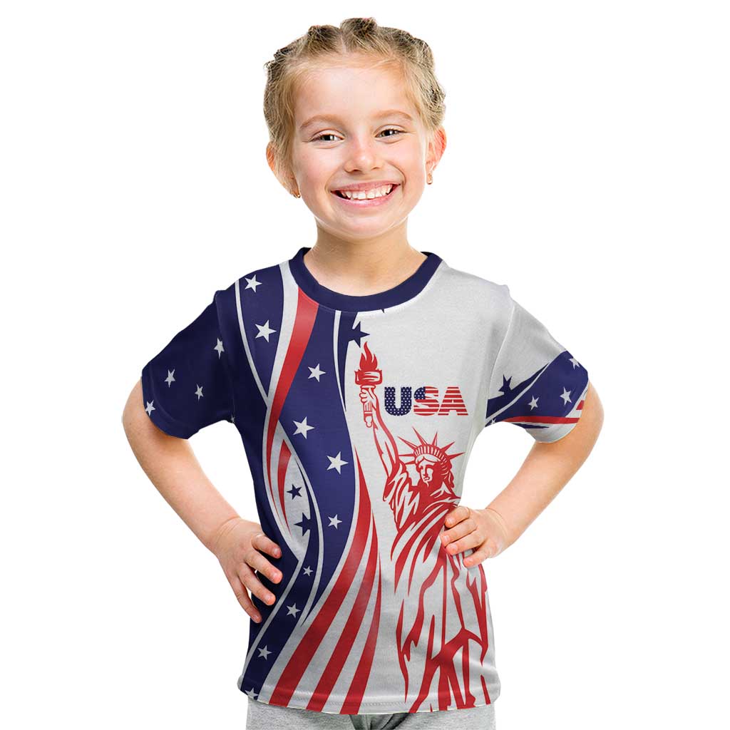 Fourth Of July USA Kid T Shirt American Dream - Statue Of Liberty