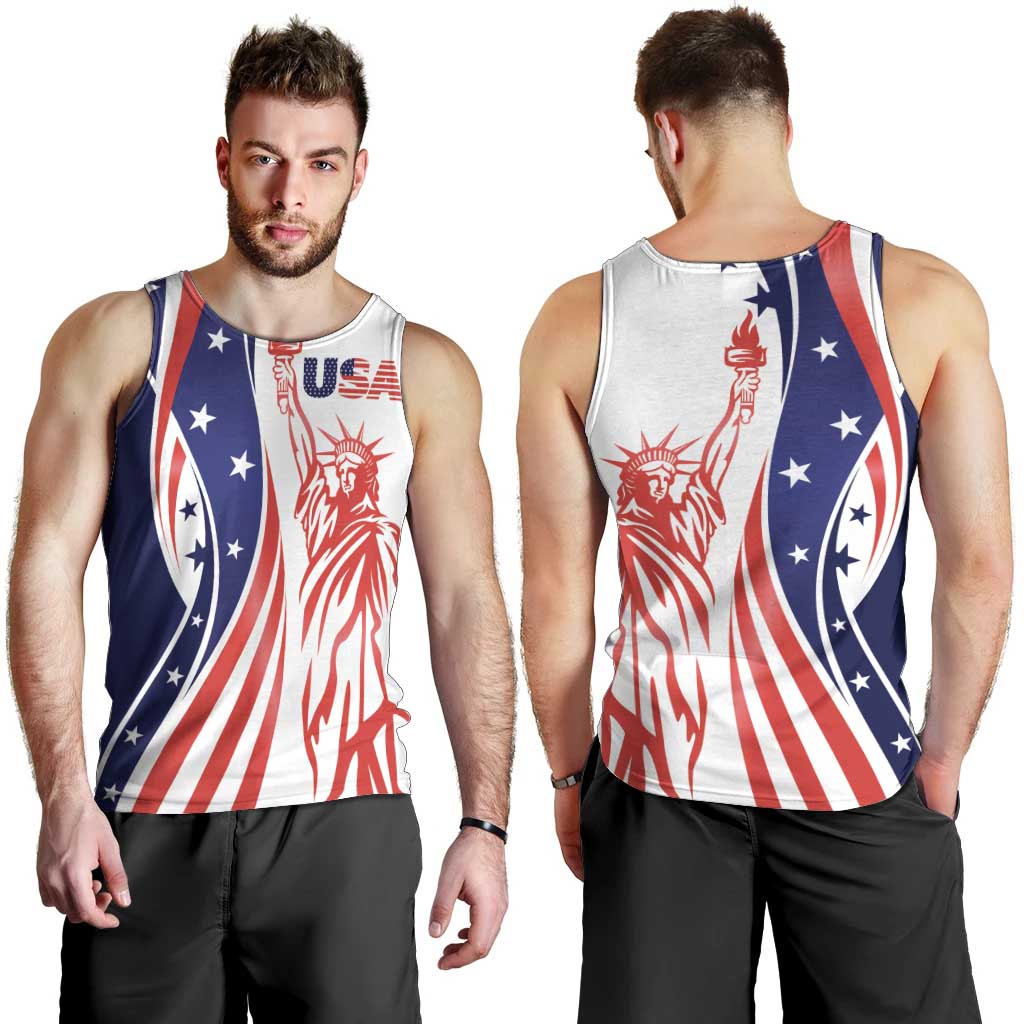 Fourth Of July USA Men Tank Top American Dream - Statue Of Liberty