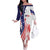 Fourth Of July USA Off The Shoulder Long Sleeve Dress American Dream - Statue Of Liberty