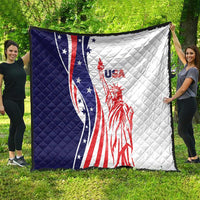 Fourth Of July USA Quilt American Dream - Statue Of Liberty