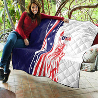 Fourth Of July USA Quilt American Dream - Statue Of Liberty