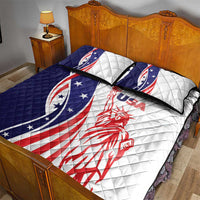 Fourth Of July USA Quilt Bed Set American Dream - Statue Of Liberty