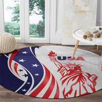 Fourth Of July USA Round Carpet American Dream - Statue Of Liberty