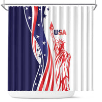 Fourth Of July USA Shower Curtain American Dream - Statue Of Liberty