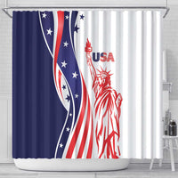 Fourth Of July USA Shower Curtain American Dream - Statue Of Liberty