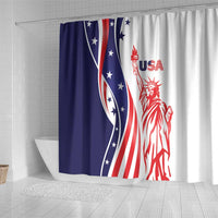 Fourth Of July USA Shower Curtain American Dream - Statue Of Liberty