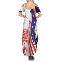 Fourth Of July USA Summer Maxi Dress American Dream - Statue Of Liberty