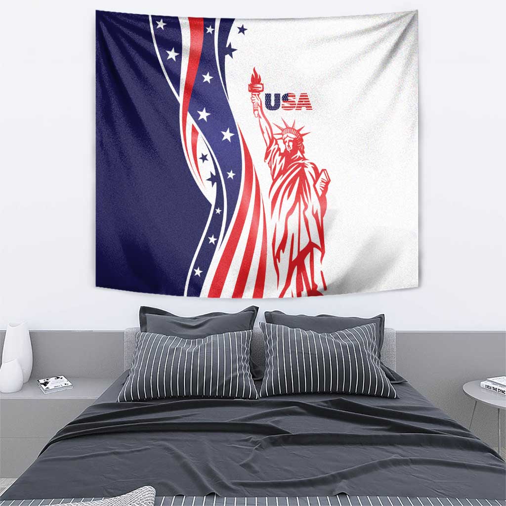 Fourth Of July USA Tapestry American Dream - Statue Of Liberty