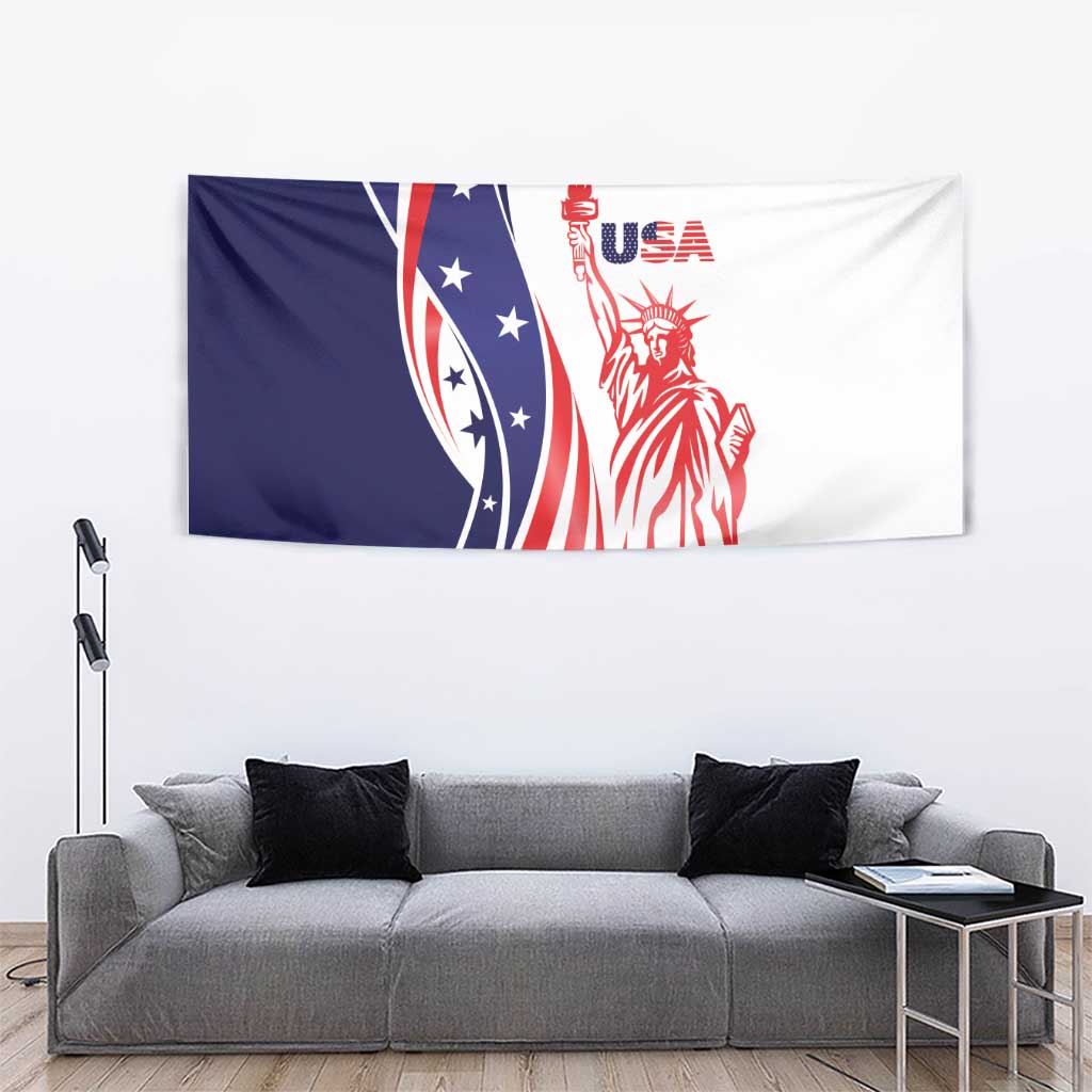 Fourth Of July USA Tapestry American Dream - Statue Of Liberty