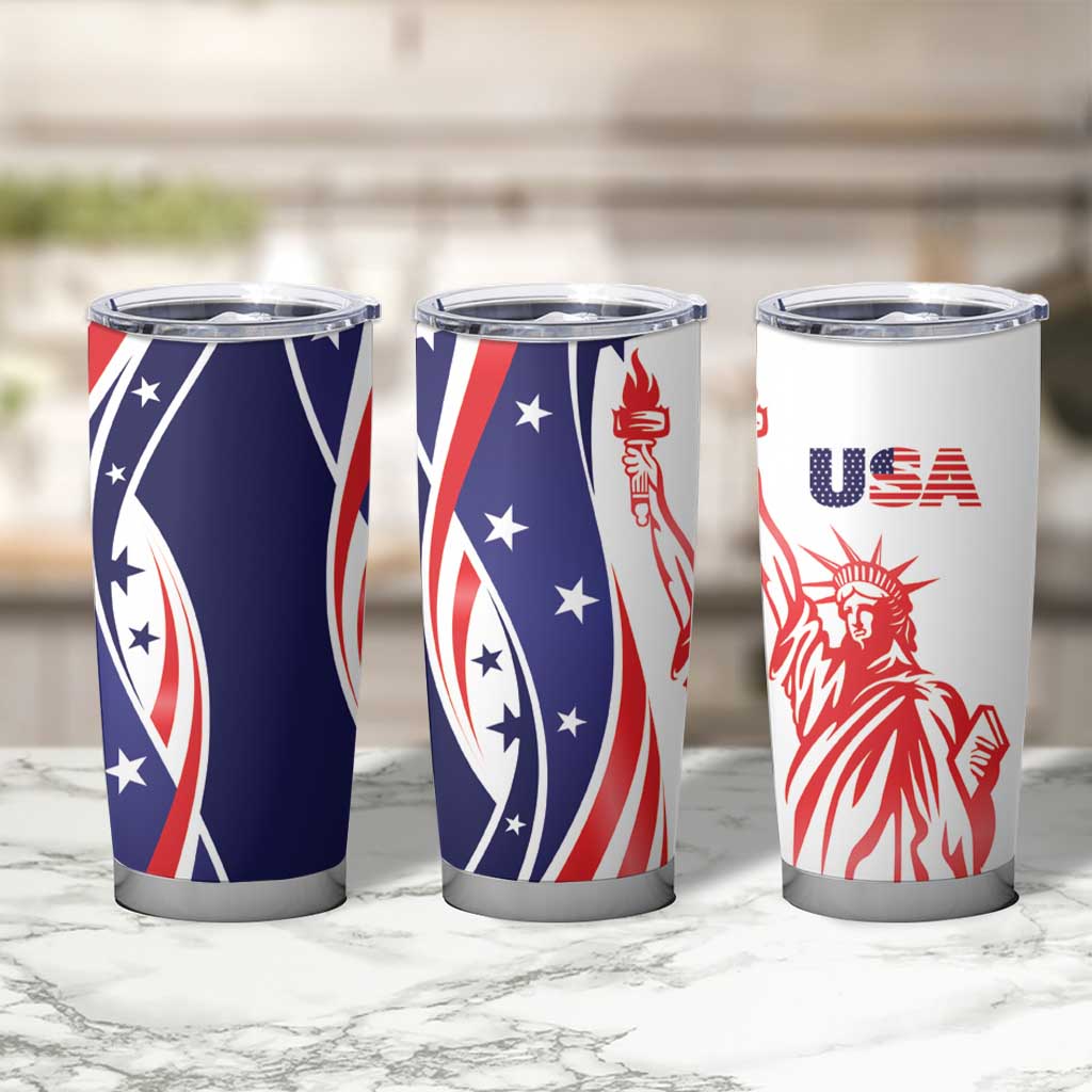 Fourth Of July USA Tumbler Cup American Dream - Statue Of Liberty