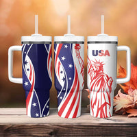 Fourth Of July USA Tumbler With Handle American Dream - Statue Of Liberty