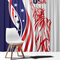 Fourth Of July USA Window Curtain American Dream - Statue Of Liberty