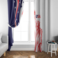 Fourth Of July USA Window Curtain American Dream - Statue Of Liberty