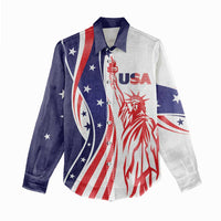 Fourth Of July USA Women Casual Shirt American Dream - Statue Of Liberty