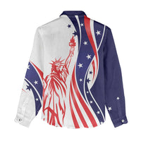 Fourth Of July USA Women Casual Shirt American Dream - Statue Of Liberty