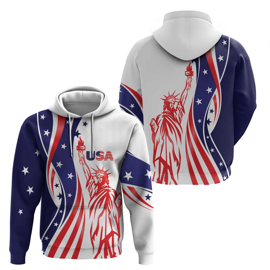 Fourth Of July USA Zip Hoodie American Dream - Statue Of Liberty