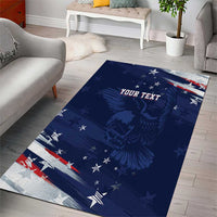 Personalized Fourth Of July USA Area Rug The Stars and Eagle