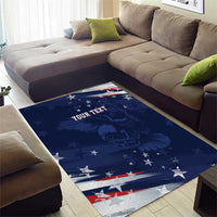 Personalized Fourth Of July USA Area Rug The Stars and Eagle