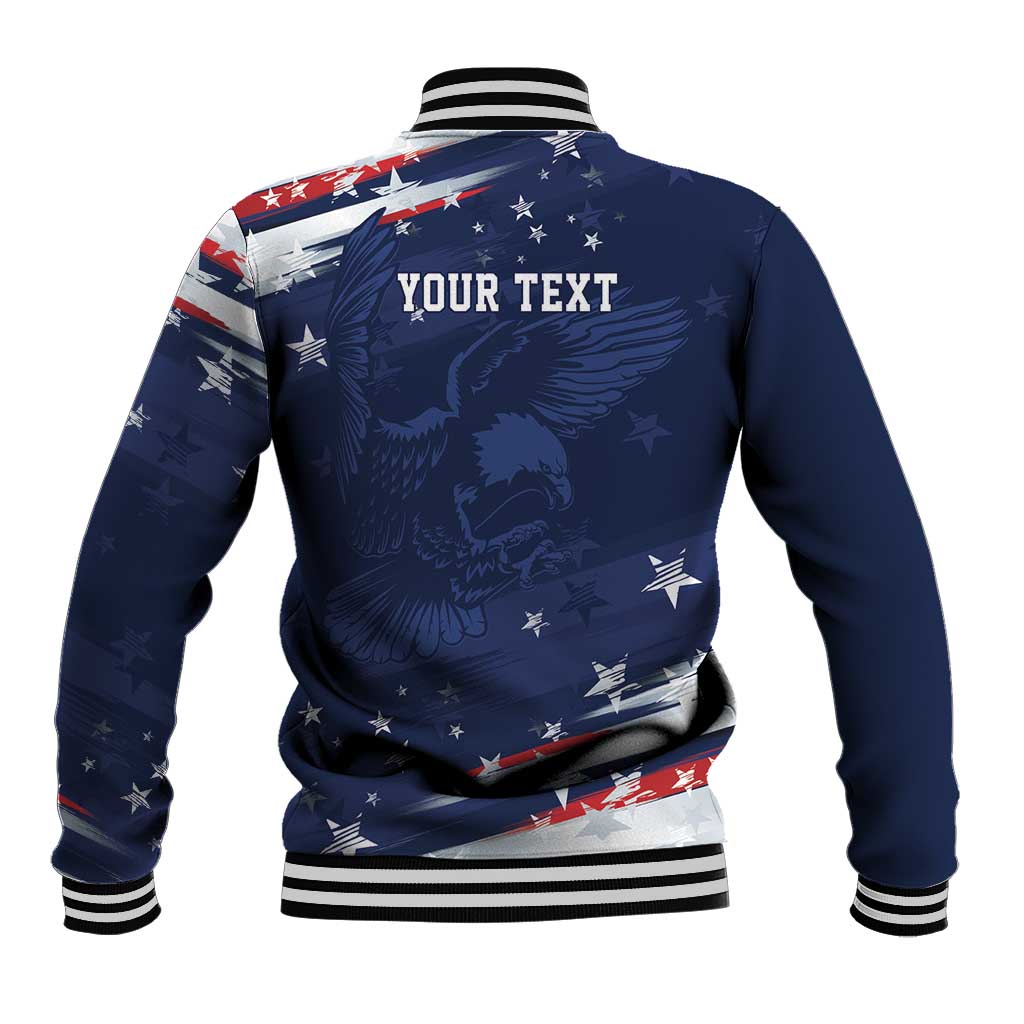 Personalized Fourth Of July USA Baseball Jacket The Stars and Eagle