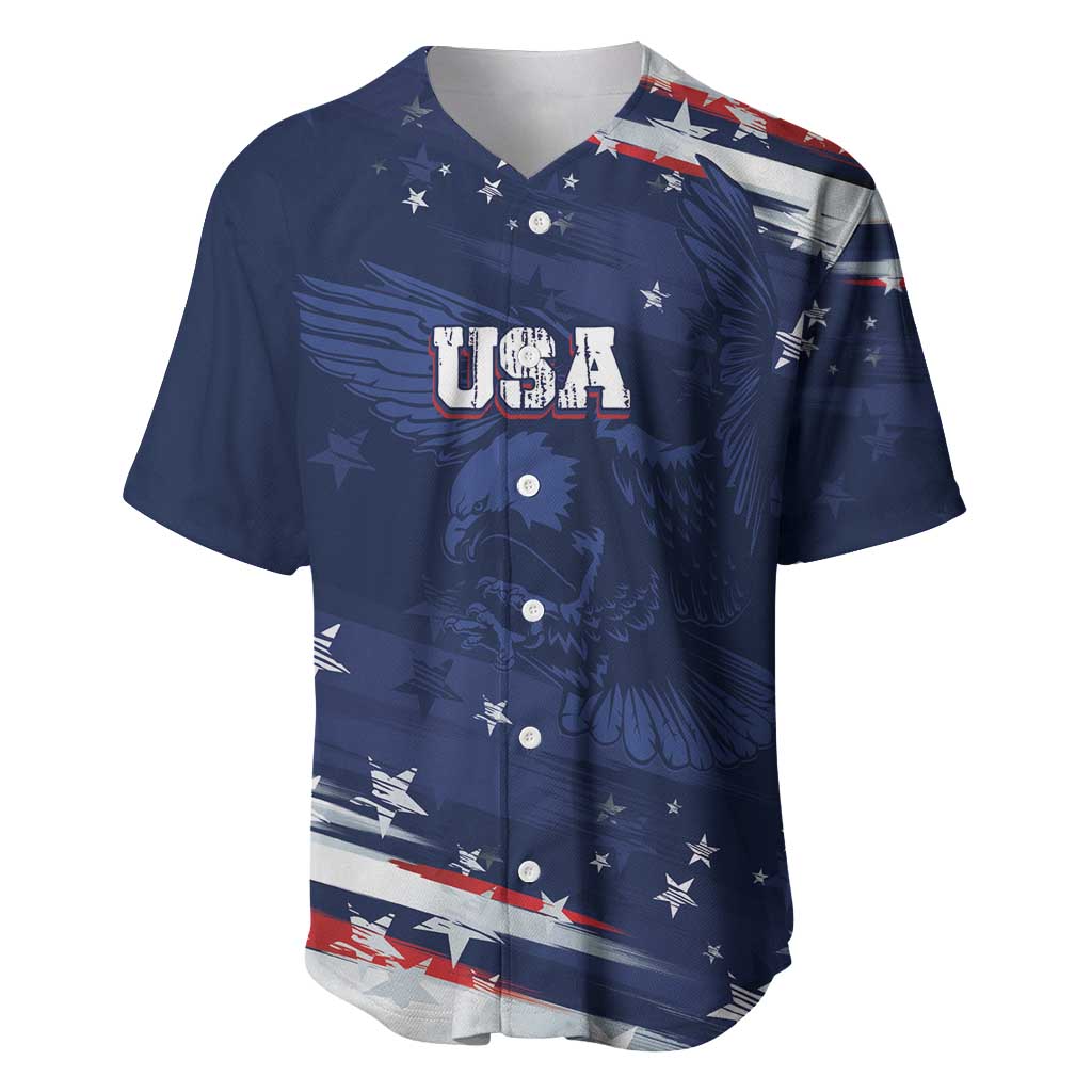 Personalized Fourth Of July USA Baseball Jersey The Stars and Eagle