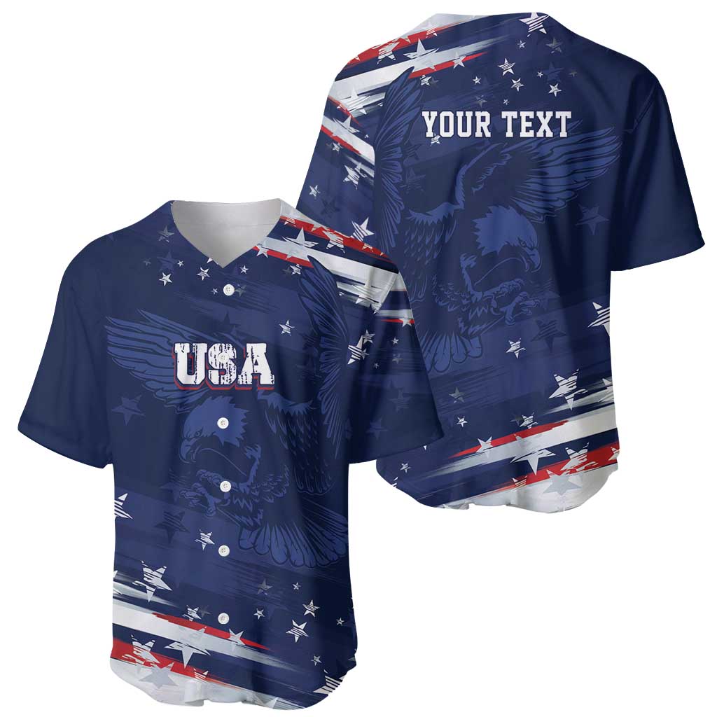 Personalized Fourth Of July USA Baseball Jersey The Stars and Eagle