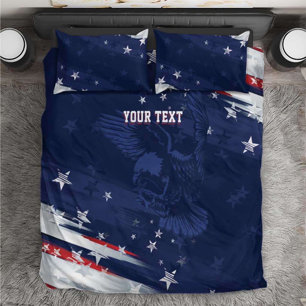 Personalized Fourth Of July USA Bedding Set The Stars and Eagle