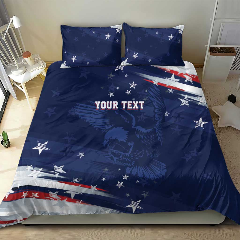Personalized Fourth Of July USA Bedding Set The Stars and Eagle