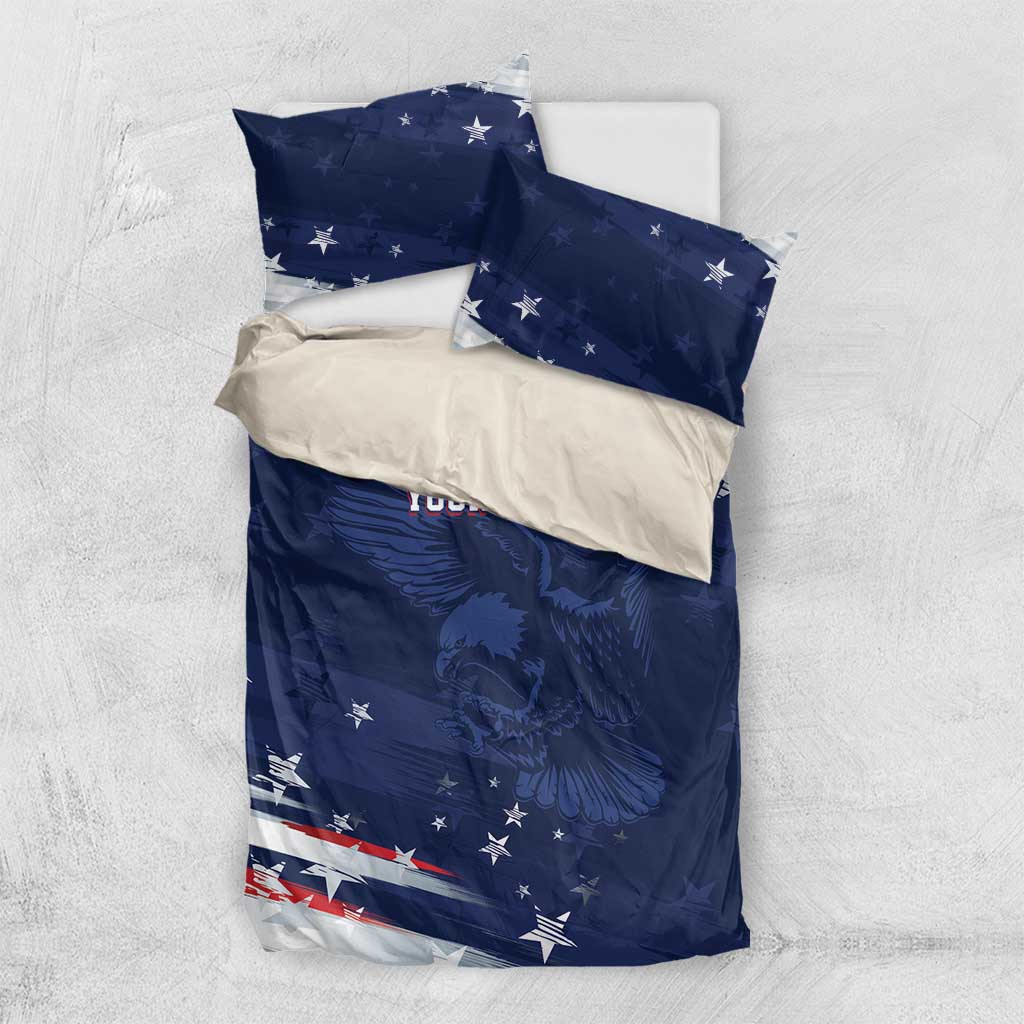 Personalized Fourth Of July USA Bedding Set The Stars and Eagle