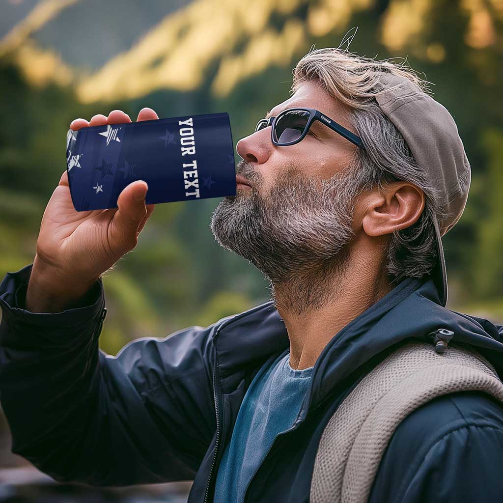 Personalized Fourth Of July USA 4 in 1 Can Cooler Tumbler The Stars and Eagle