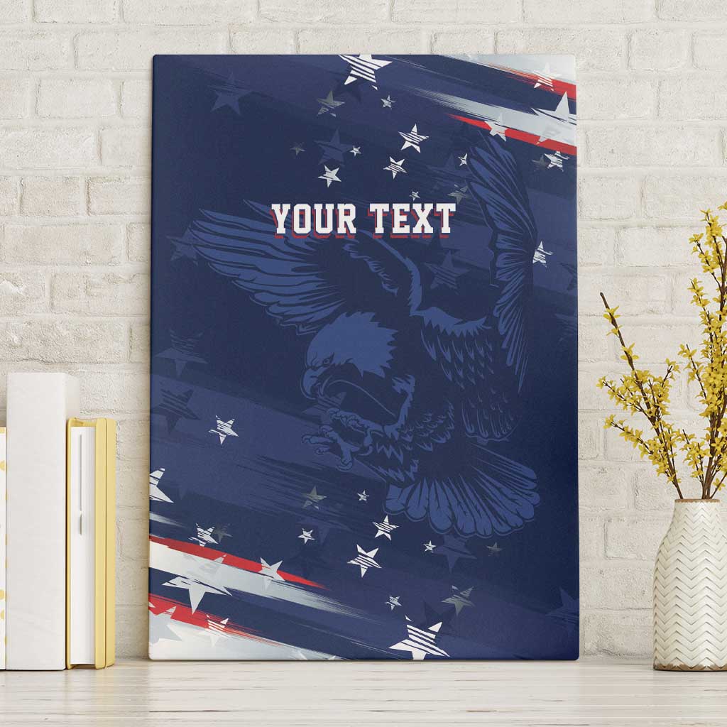 Personalized Fourth Of July USA Canvas Wall Art The Stars and Eagle