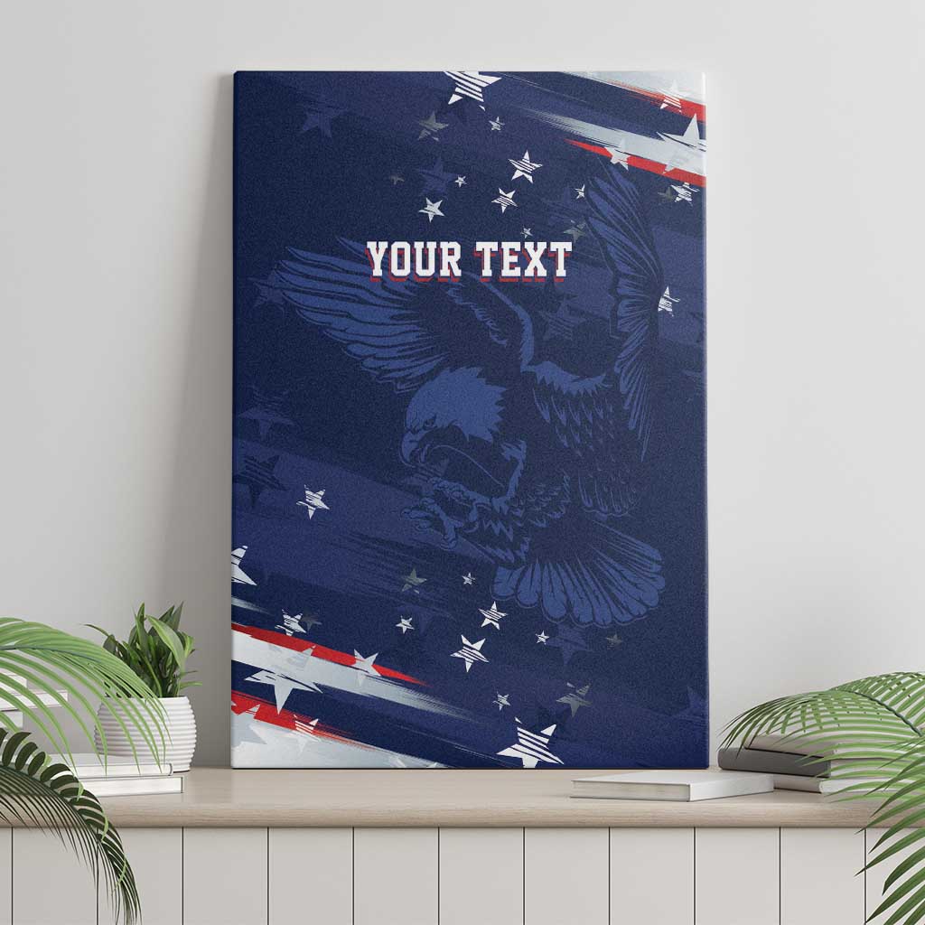Personalized Fourth Of July USA Canvas Wall Art The Stars and Eagle