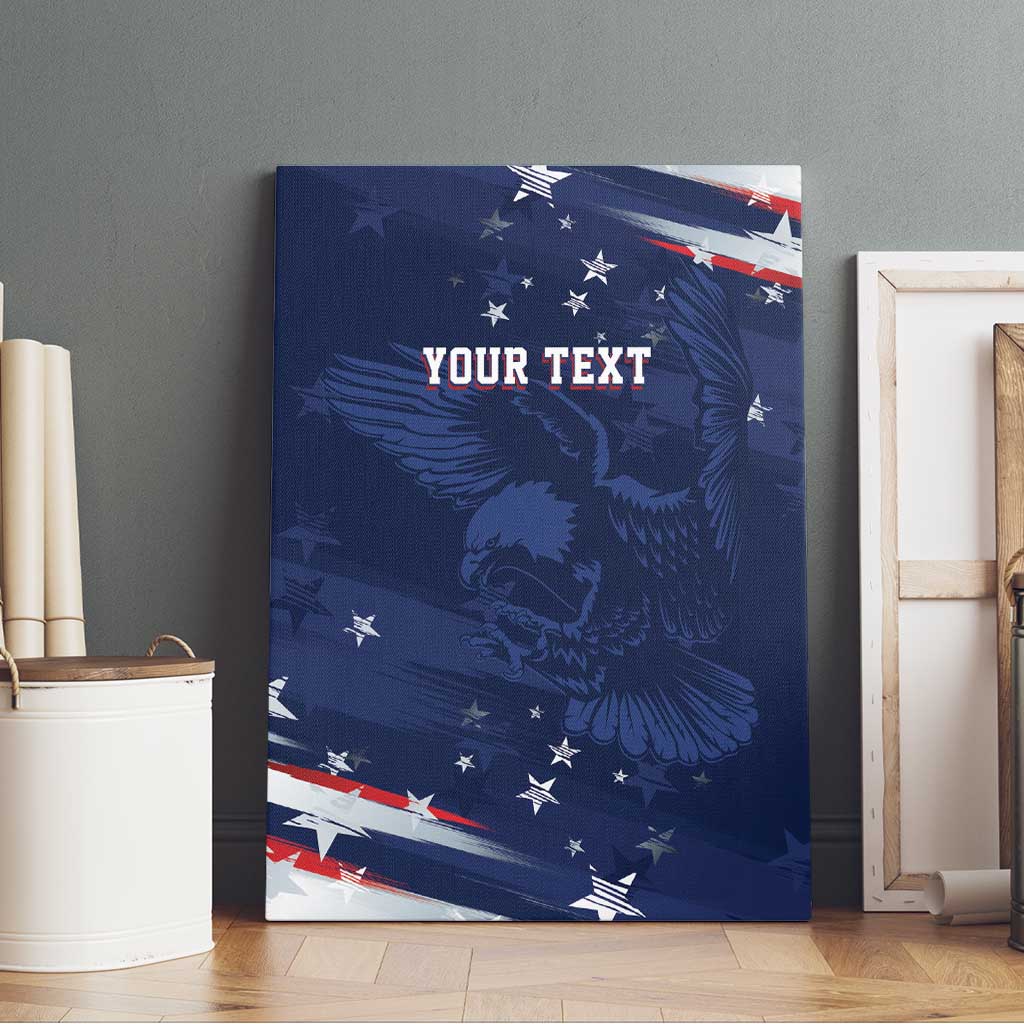 Personalized Fourth Of July USA Canvas Wall Art The Stars and Eagle