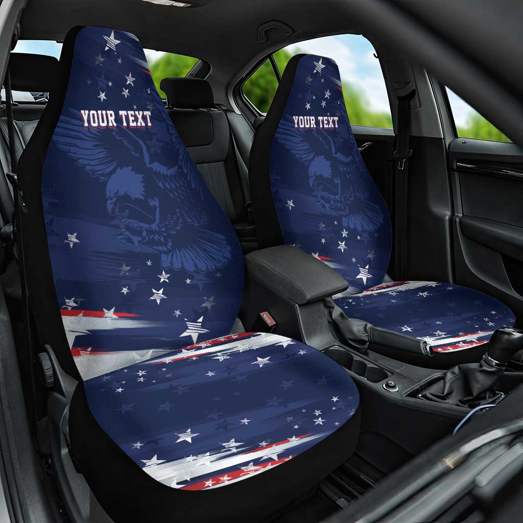 Personalized Fourth Of July USA Car Seat Cover The Stars and Eagle