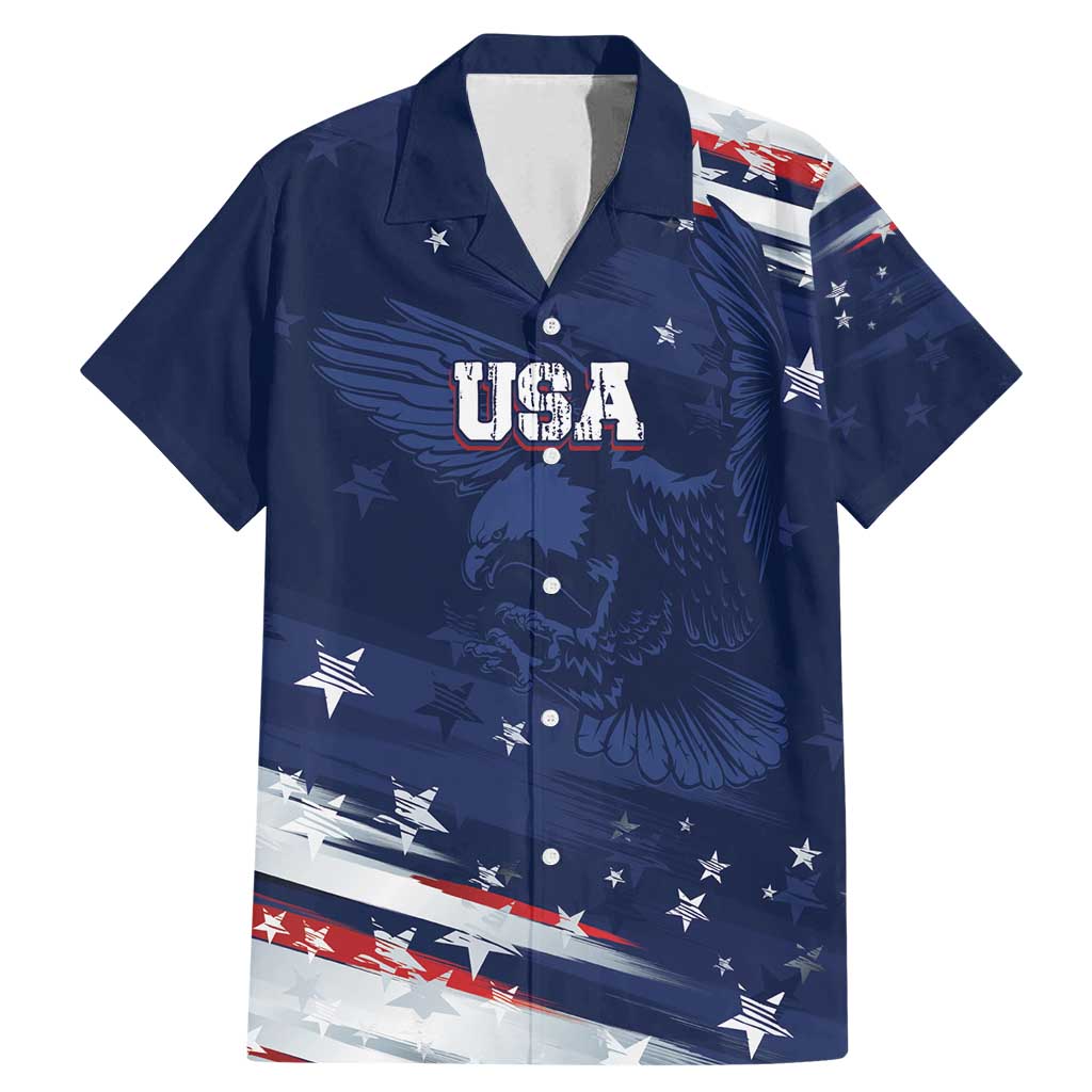 Personalized Fourth Of July USA Family Matching Mermaid Dress and Hawaiian Shirt The Stars and Eagle