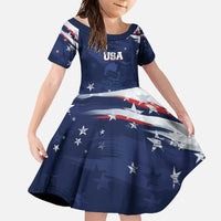 Personalized Fourth Of July USA Family Matching Off Shoulder Maxi Dress and Hawaiian Shirt The Stars and Eagle