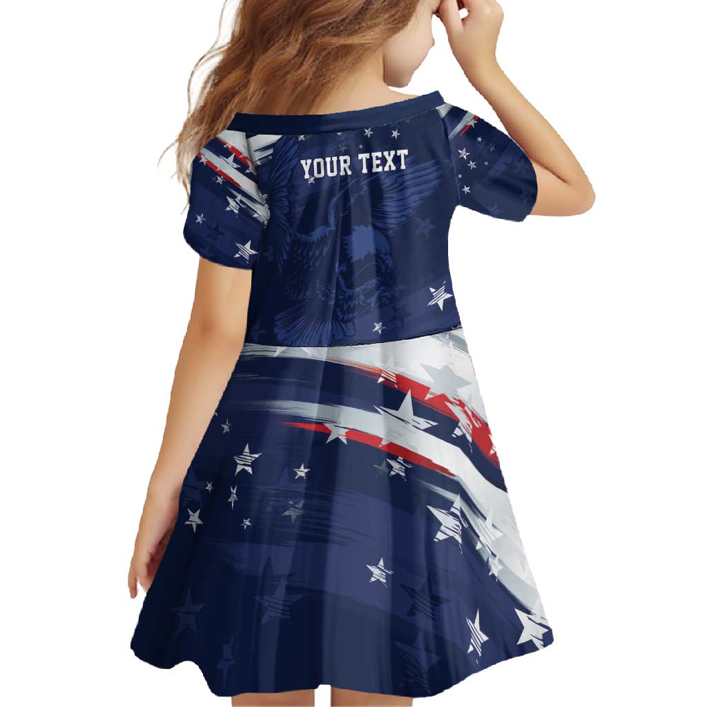 Personalized Fourth Of July USA Family Matching Off Shoulder Maxi Dress and Hawaiian Shirt The Stars and Eagle