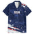 Personalized Fourth Of July USA Family Matching Off Shoulder Maxi Dress and Hawaiian Shirt The Stars and Eagle