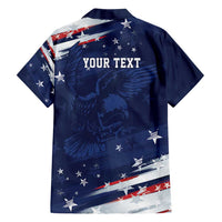 Personalized Fourth Of July USA Family Matching Off Shoulder Maxi Dress and Hawaiian Shirt The Stars and Eagle
