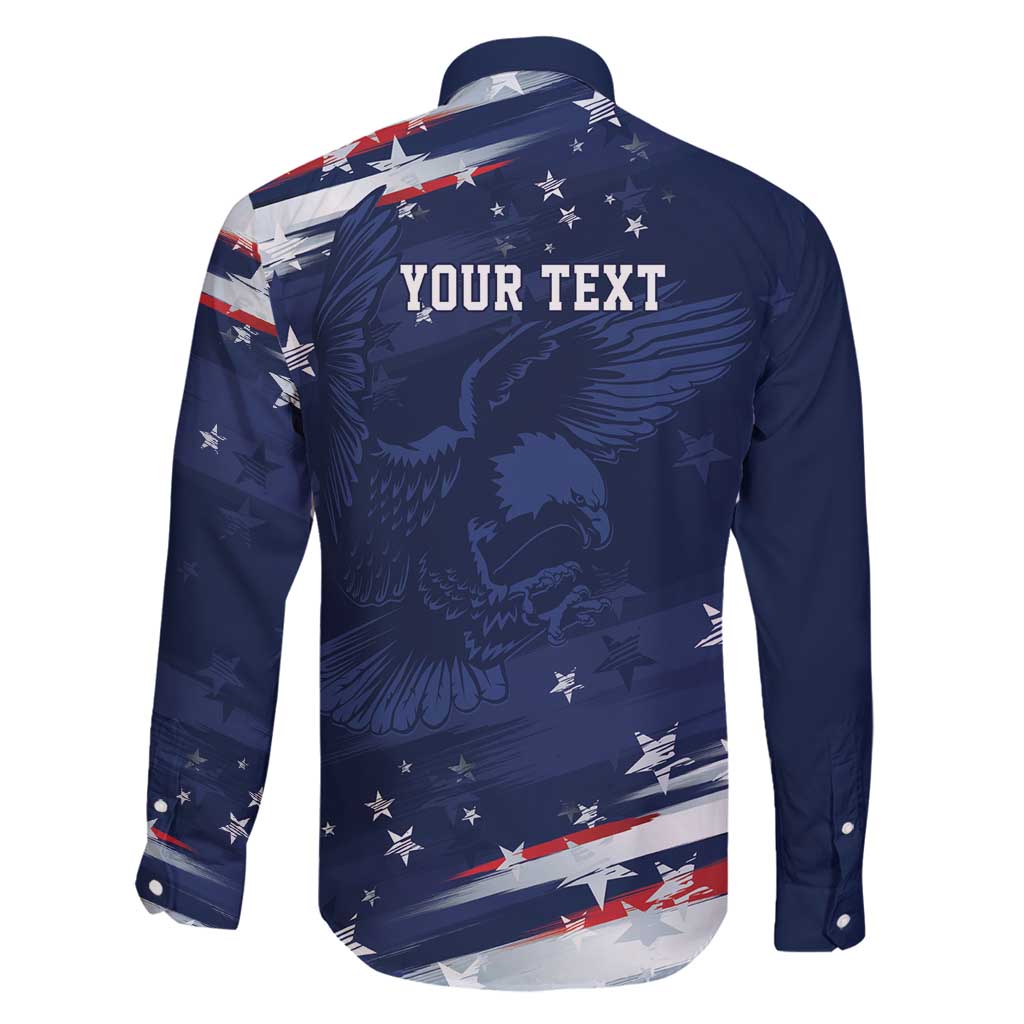 Personalized Fourth Of July USA Family Matching Off Shoulder Maxi Dress and Hawaiian Shirt The Stars and Eagle