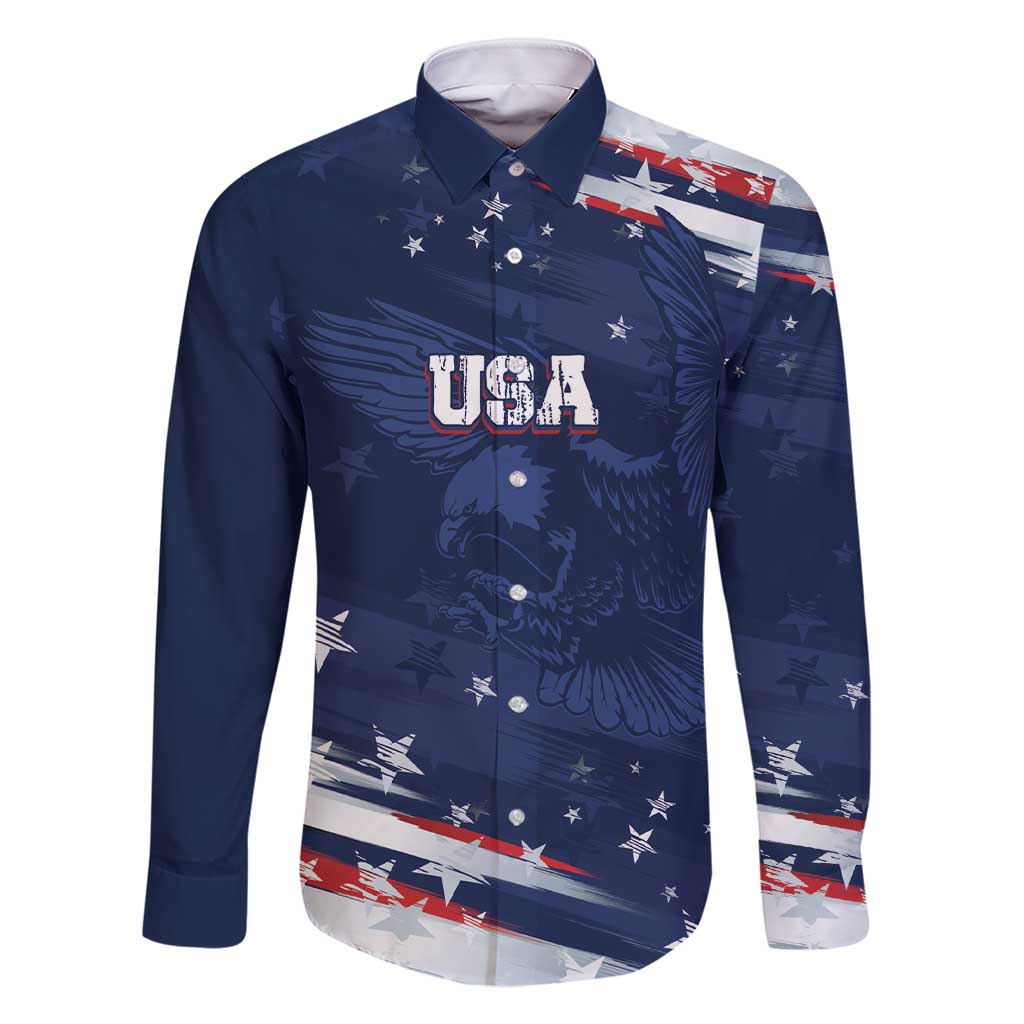 Personalized Fourth Of July USA Family Matching Short Sleeve Bodycon Dress and Hawaiian Shirt The Stars and Eagle