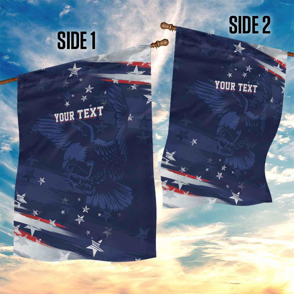 Personalized Fourth Of July USA Garden Flag The Stars and Eagle
