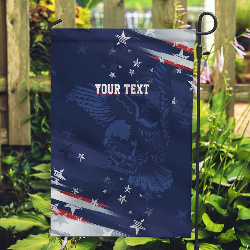 Personalized Fourth Of July USA Garden Flag The Stars and Eagle