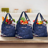 Personalized Fourth Of July USA Grocery Bag The Stars and Eagle