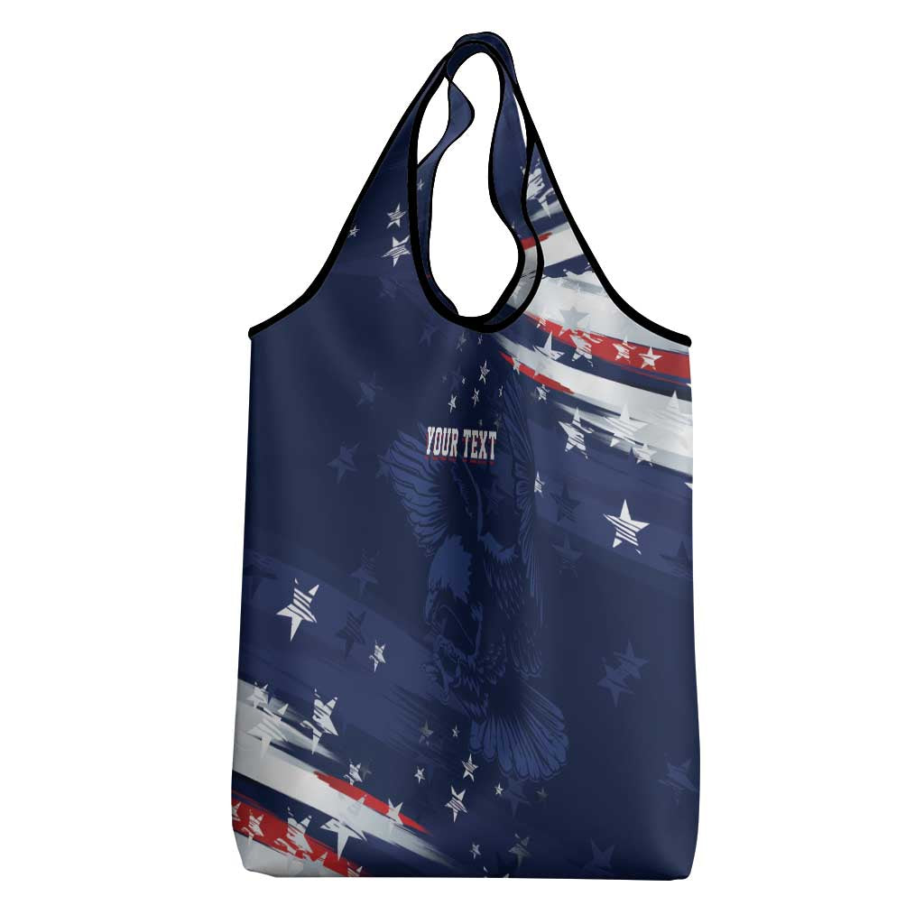 Personalized Fourth Of July USA Grocery Bag The Stars and Eagle