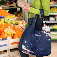 Personalized Fourth Of July USA Grocery Bag The Stars and Eagle