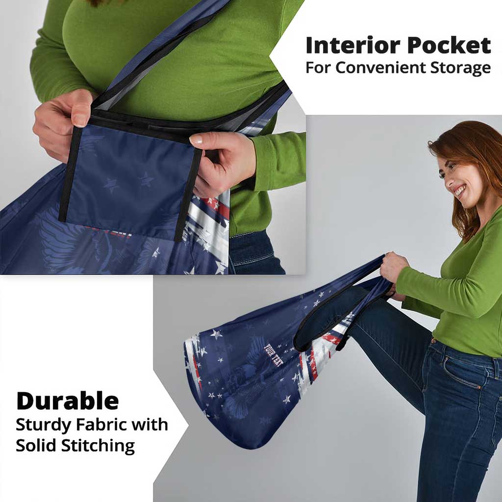 Personalized Fourth Of July USA Grocery Bag The Stars and Eagle