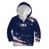 Personalized Fourth Of July USA Kid Hoodie The Stars and Eagle