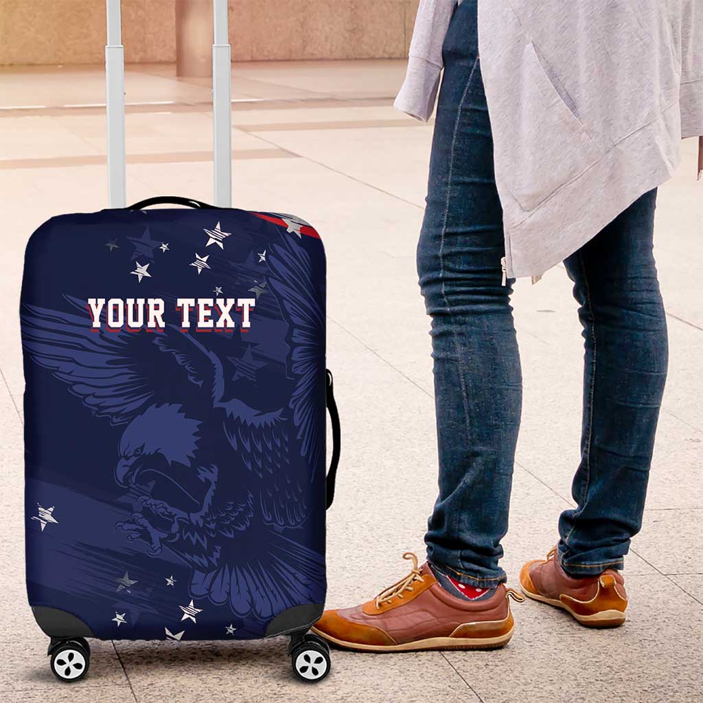 Personalized Fourth Of July USA Luggage Cover The Stars and Eagle