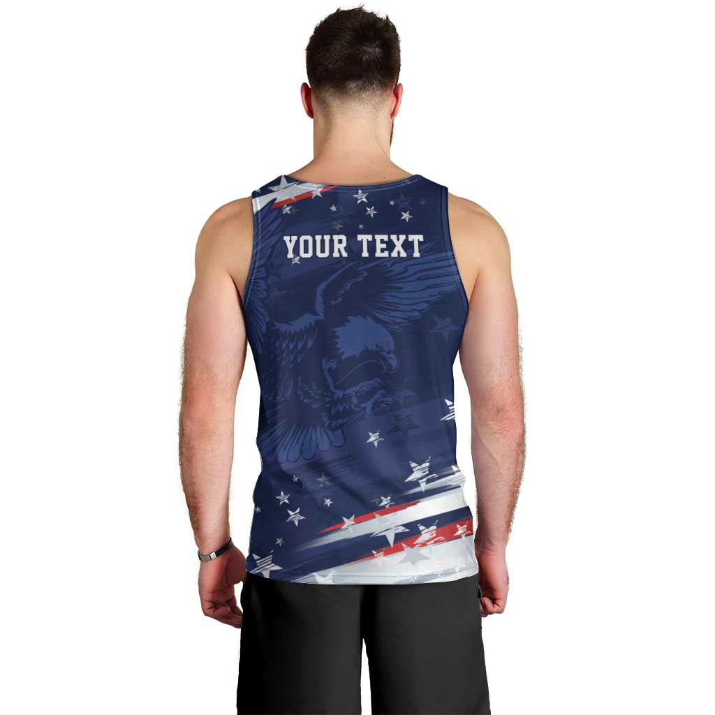 Personalized Fourth Of July USA Men Tank Top The Stars and Eagle